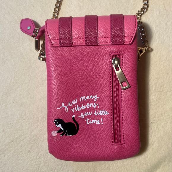 Vendula Ribbons & Bows Haberdashery Crossbody Phone Pouch Pink Ribbon Purse NWOT - Picture 9 of 15